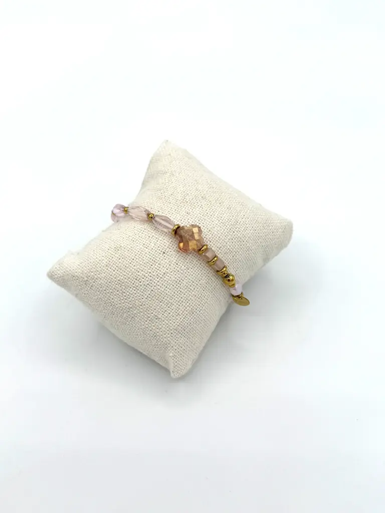 Bracelet Trèfle n°34(rose pâle)