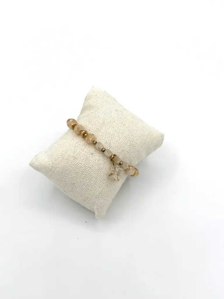 Bracelet multi-perles Trèfle n°291(beige)