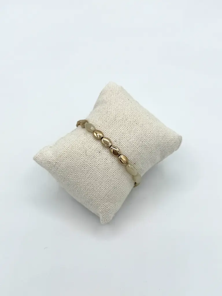 Bracelet ovales dorés n°30(beige)