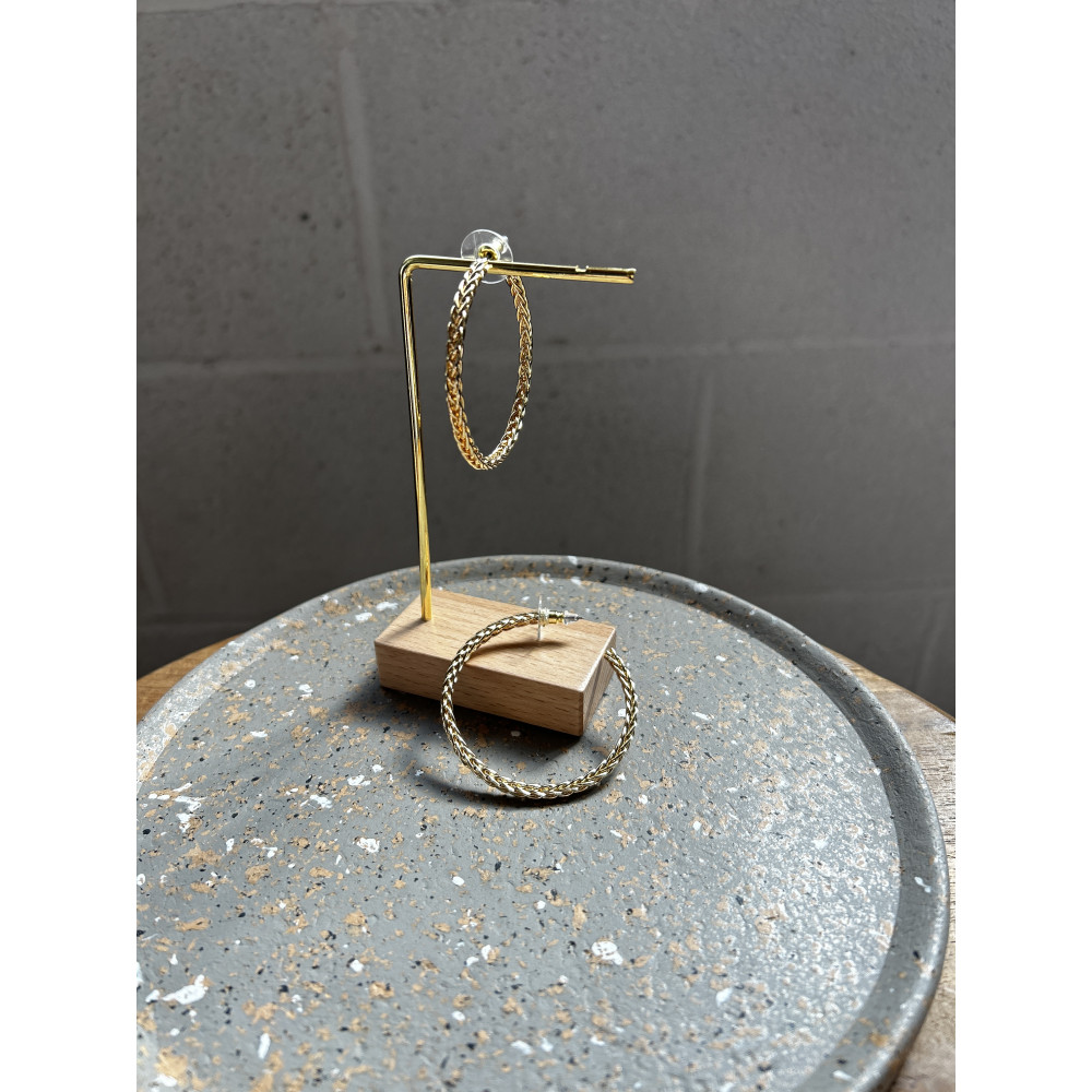 Boucle d'oreilles Créoles chaîne n°66