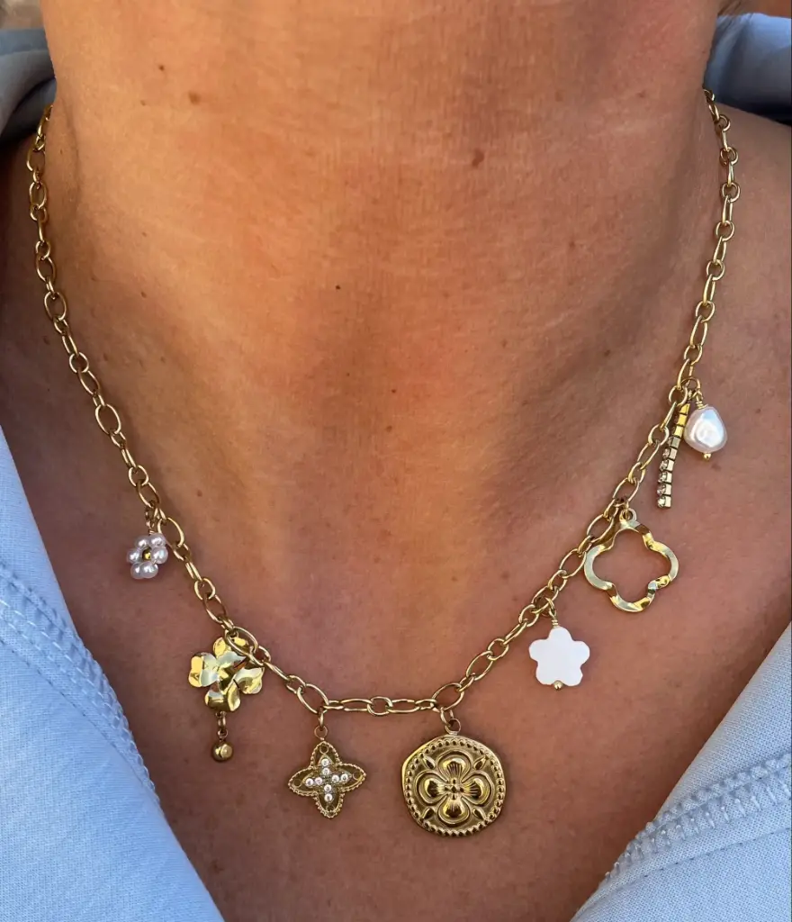 Collier grigri Pièce Trèfles K1135