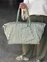 Cabas Trapèze rayé