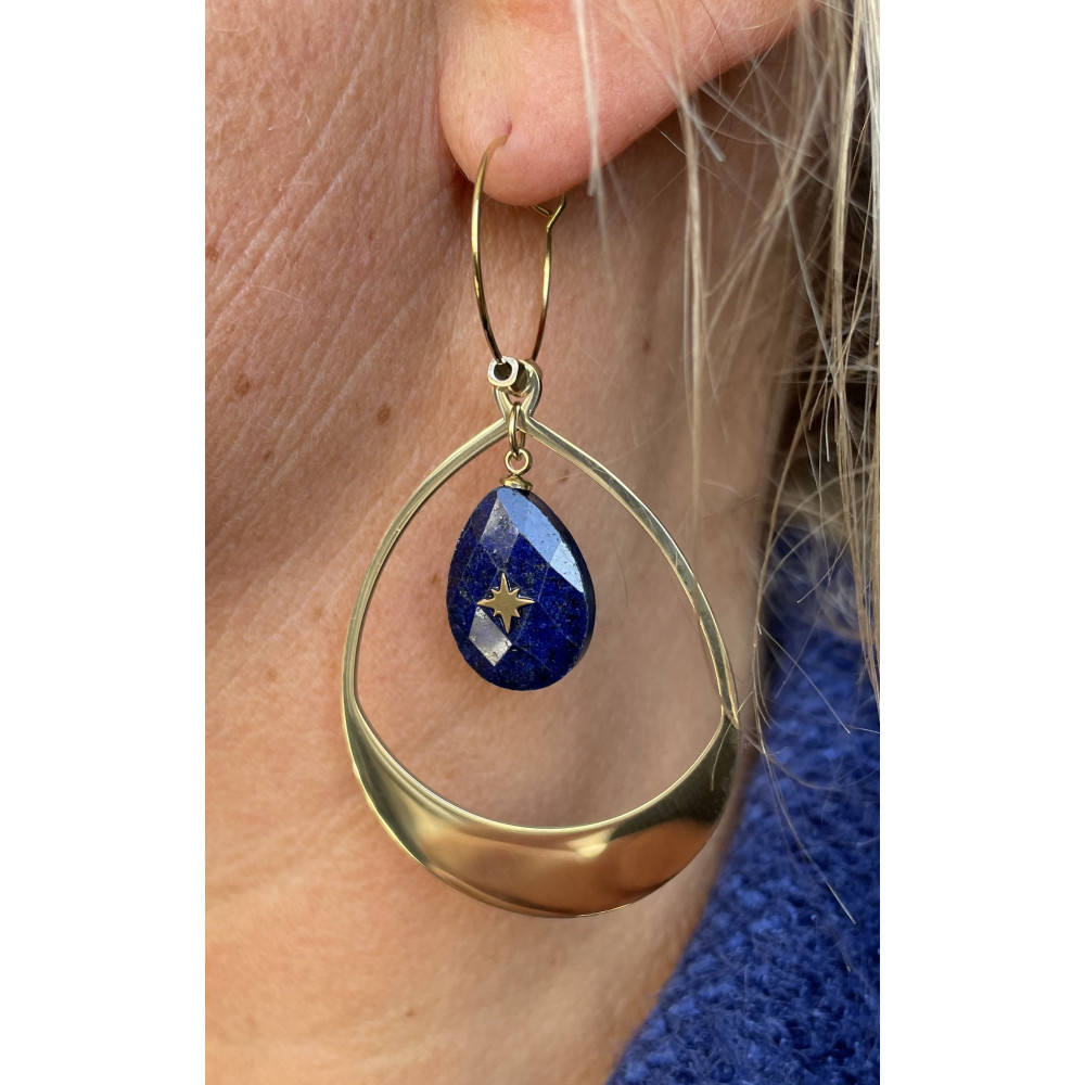 Boucles d'oreilles Gouttes Etoile n°77