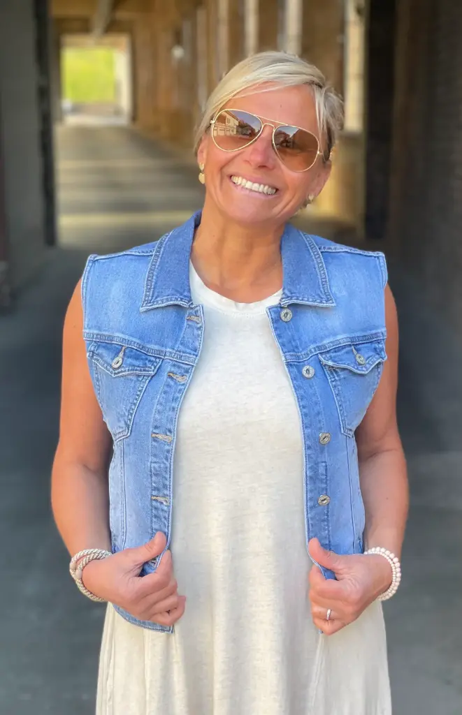 Veste jeans sans manches