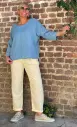 Pantalon Carotte Trame