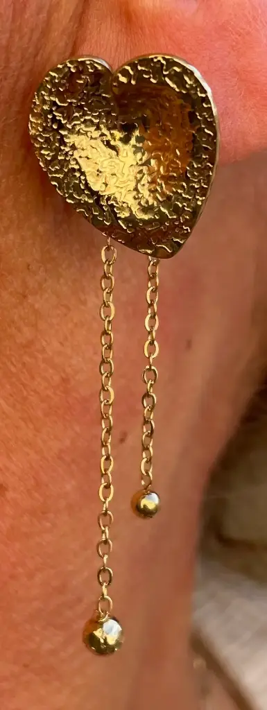 Boucles d'oreilles Coeur billes n°248