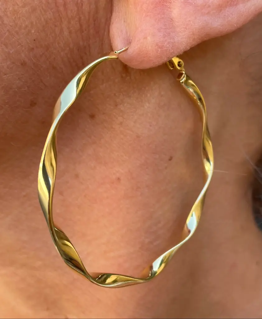 Boucles d'oreilles Créole torsadées n°250