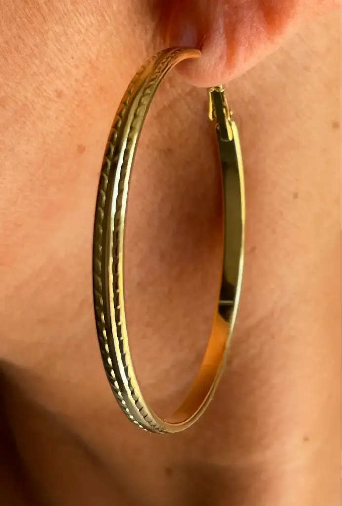 Boucles d'oreilles Créoles Fresque n°251