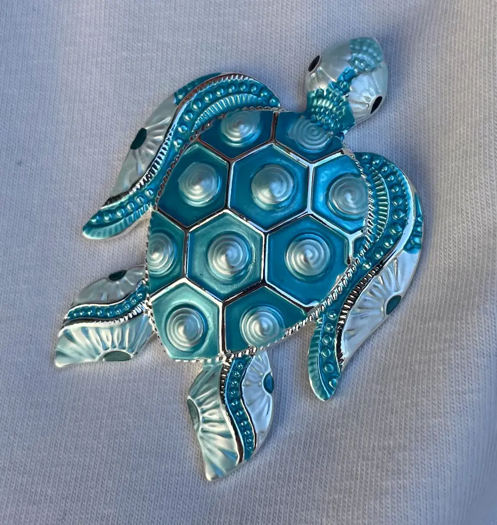 Broche aimant Tortue d'eau