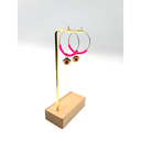 Boucles d'oreilles Créoles Perles Disques n°91