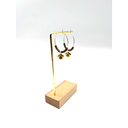Boucles doreilles creoles perles disques n91