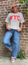 Jeans Barrel Coutures
