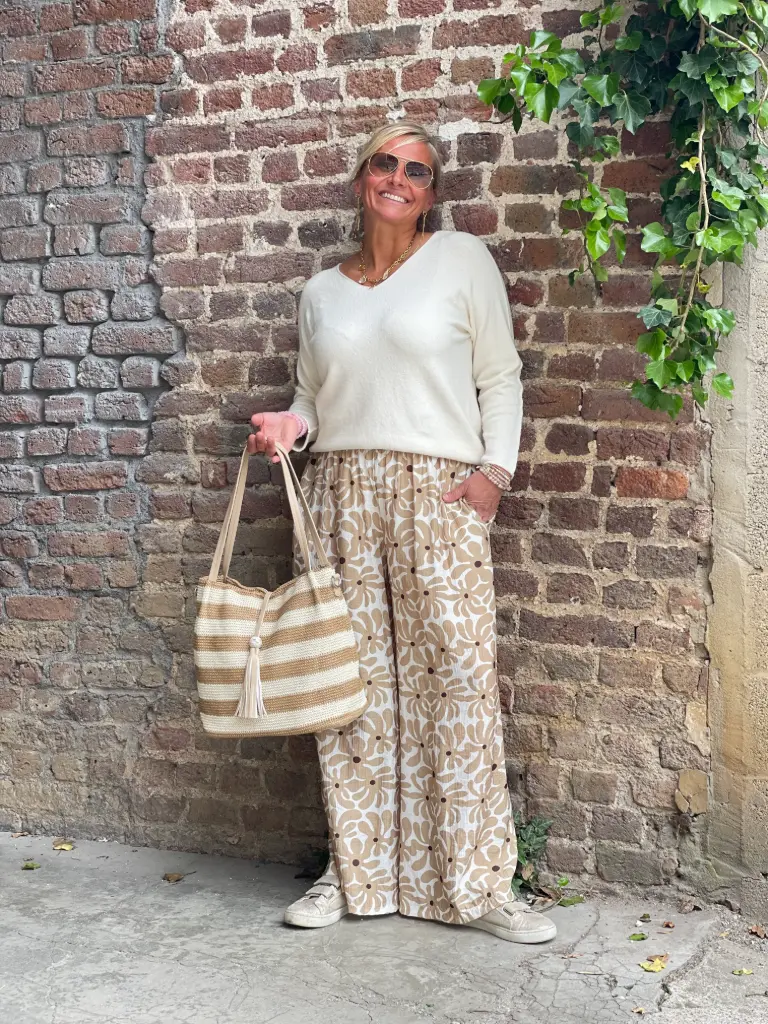 Pantalon Palazzo Fleurs