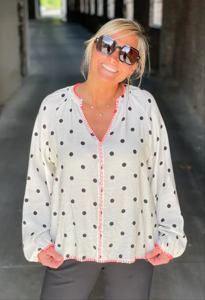 Blouse Pois coutures Fluo