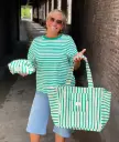 Sac Cabas Rayé bisou bisou