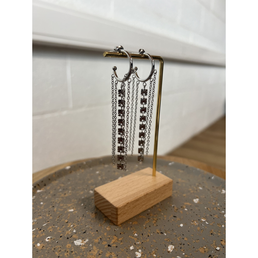 Boucles d'oreilles pendante petits médaillons n°97