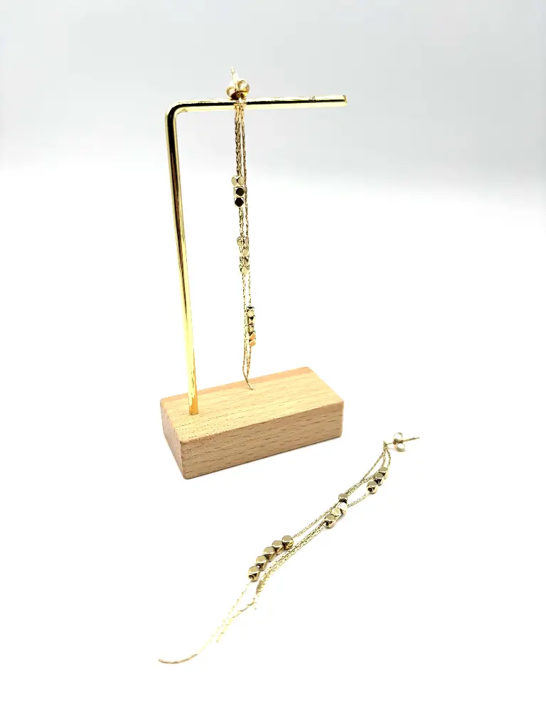 Boucles d'oreilles pendantes petits cubes n°98