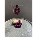 Boucles d'oreilles perles roue n°53
