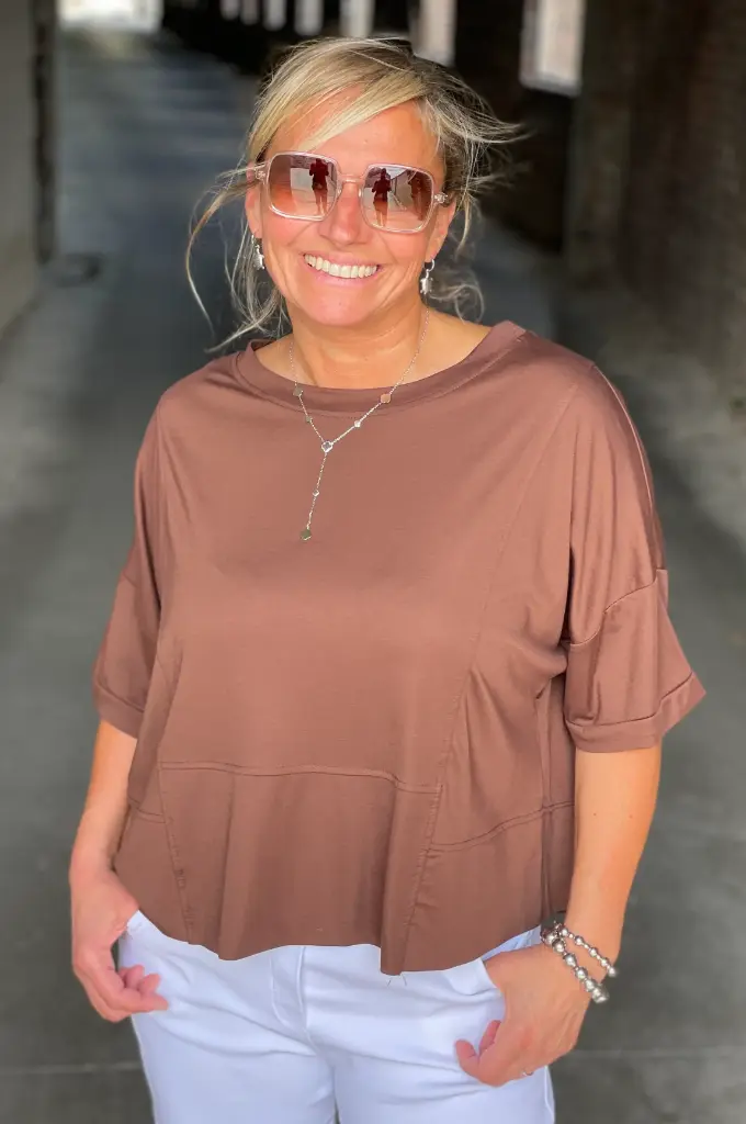 T-shirt Boutons dos