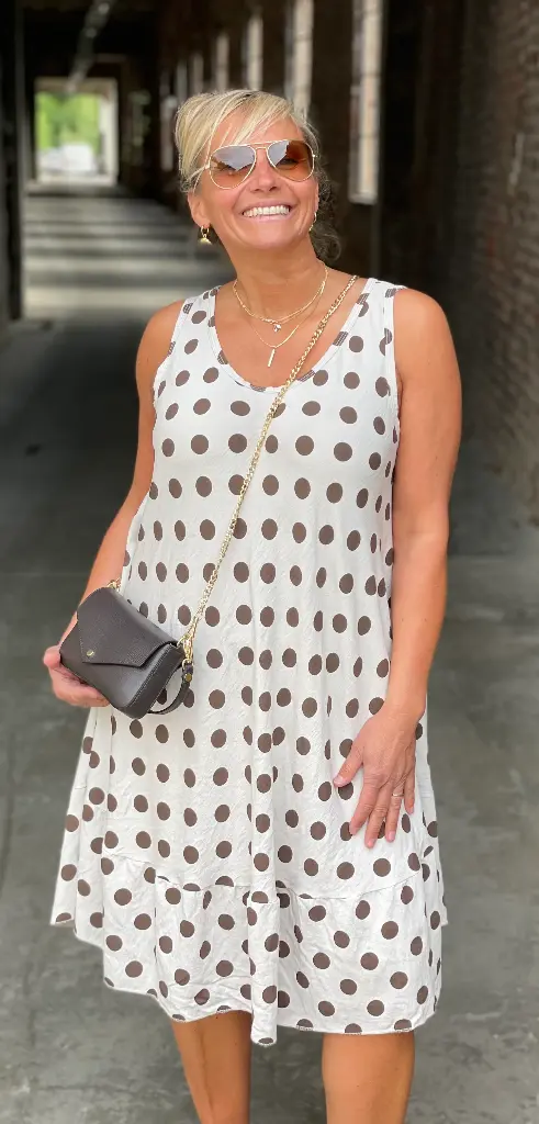 Robe sans manches Pois
