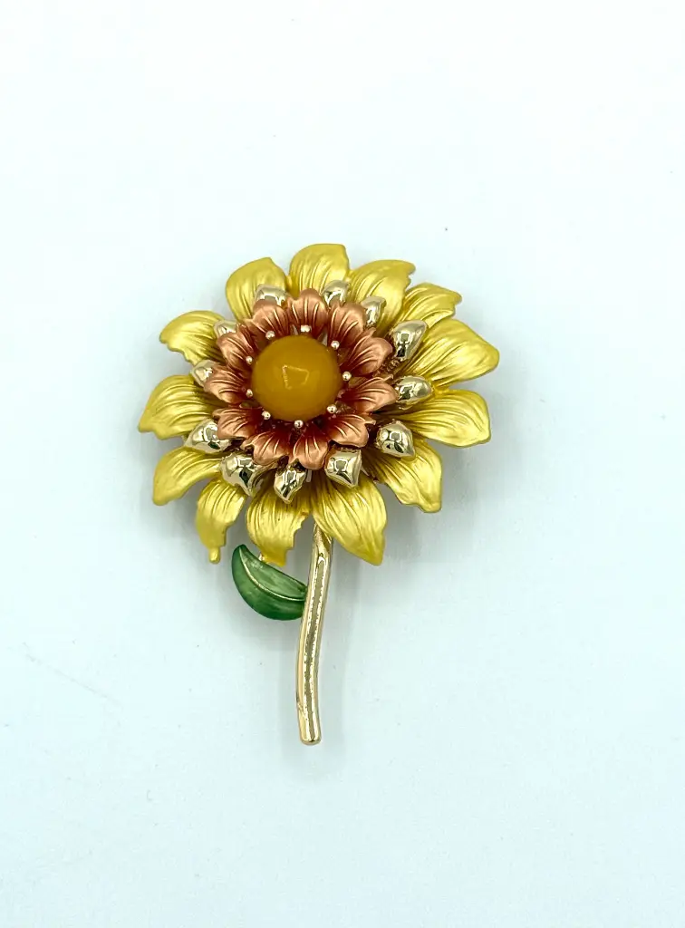 Broche aimant Tournesol