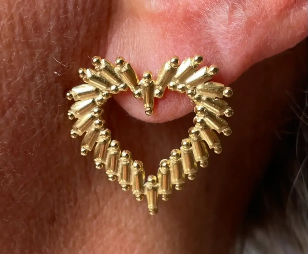 Boucles d'oreilles Coeur Epis n°266