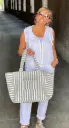 Sac Cabas rayé éponge