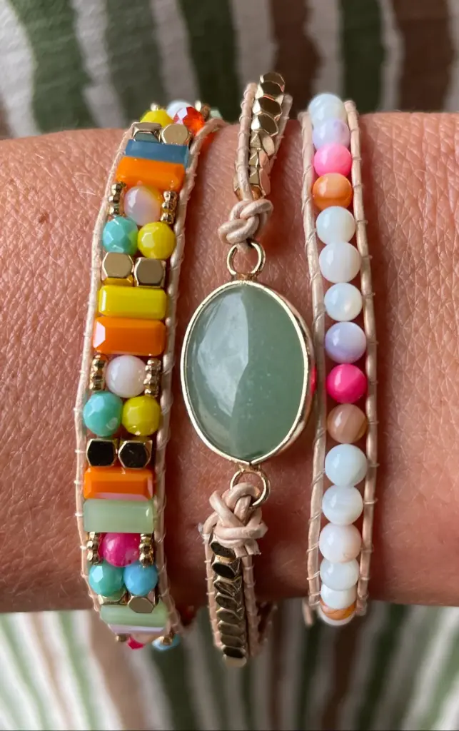 Bracelet 3 tours nacré multicolore 2301