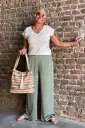 Pantalon effet satin
