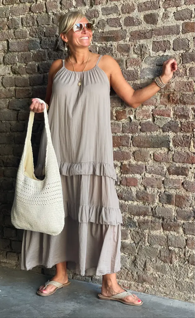 Robe longue Volants