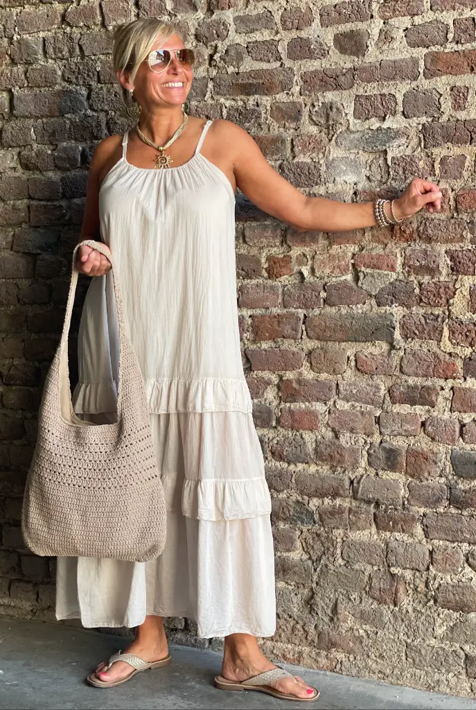 Robe longue Volants