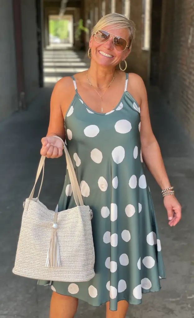 Robe BS courte Pois