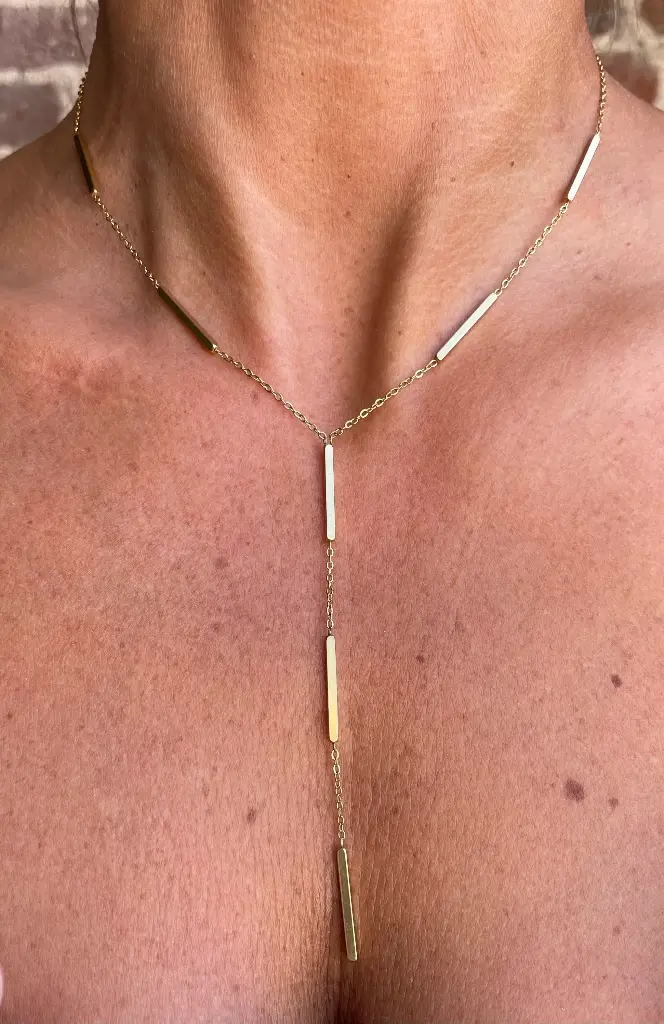 Collier chaîne pendant Rectangles XL1141