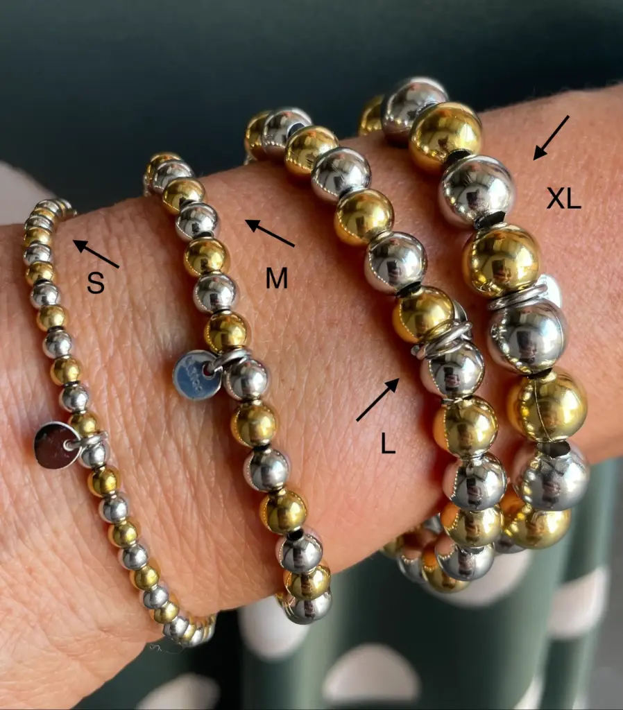Bracelet Billes Bicolore