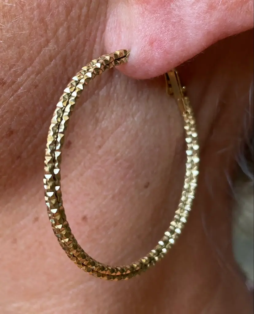Boucles d'oreilles Créoles martelées n°274