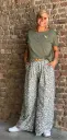 Pantalon léopard ceinture