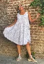 Robe courte sans manches léo