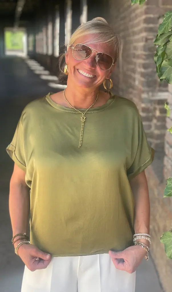 Blouse effet satin