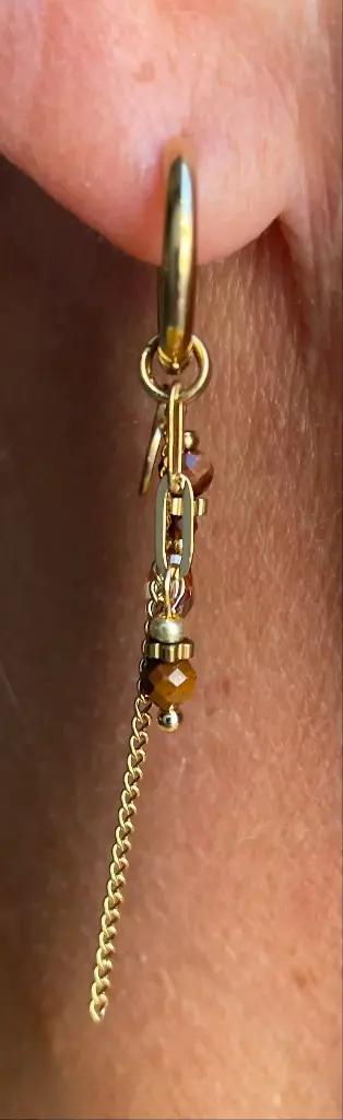 Boucles d'oreilles anneau breloques 