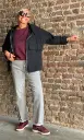 Jeans gris droit