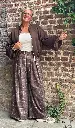 Pantalon large carreaux