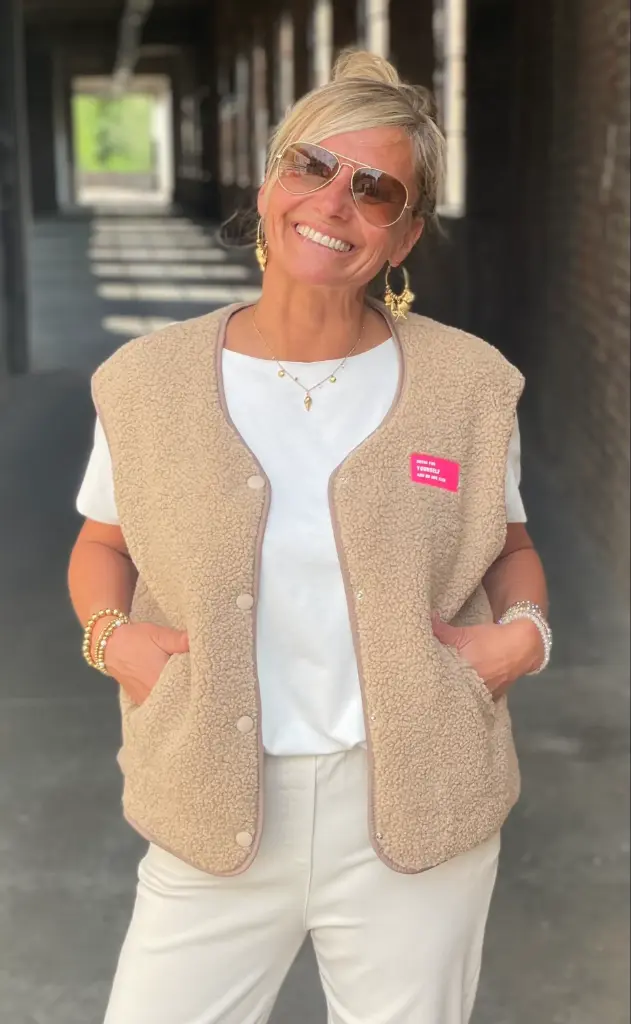 Gilet sans manches teddy