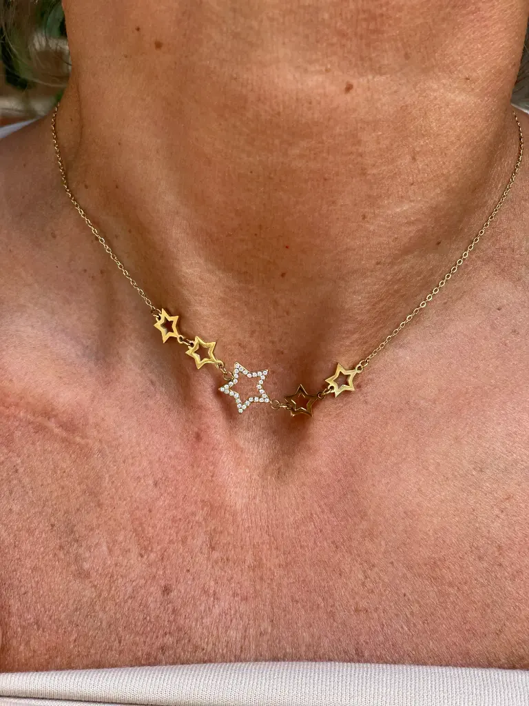 Collier chaîne Etoiles K380