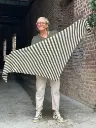 Echarpe triangle rayée