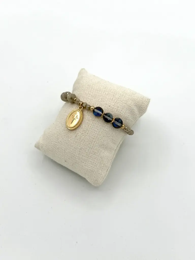 Bracelet Médaillon n°232 (Taupe)