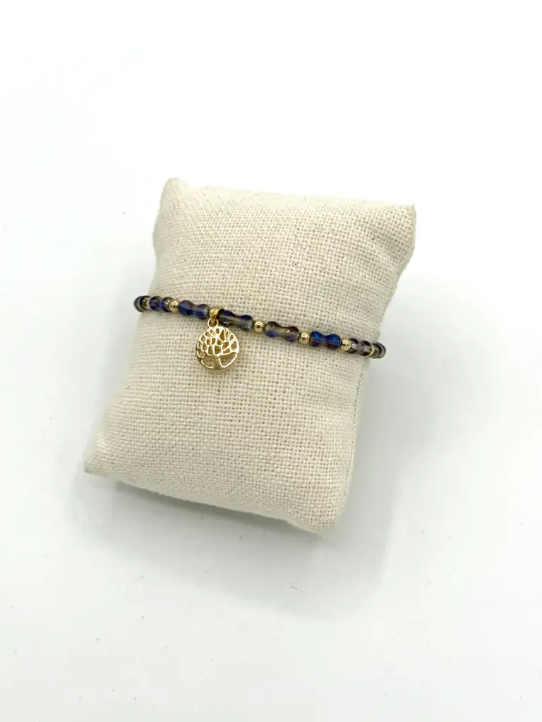 Bracelet fin arbre de vie n°178 (Bleu)