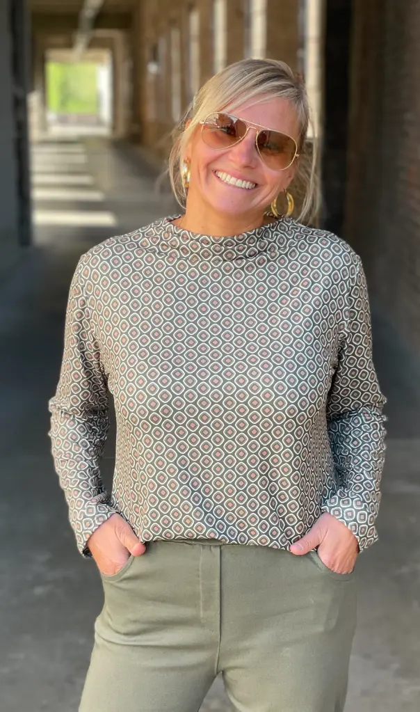 Blouse fluide losanges