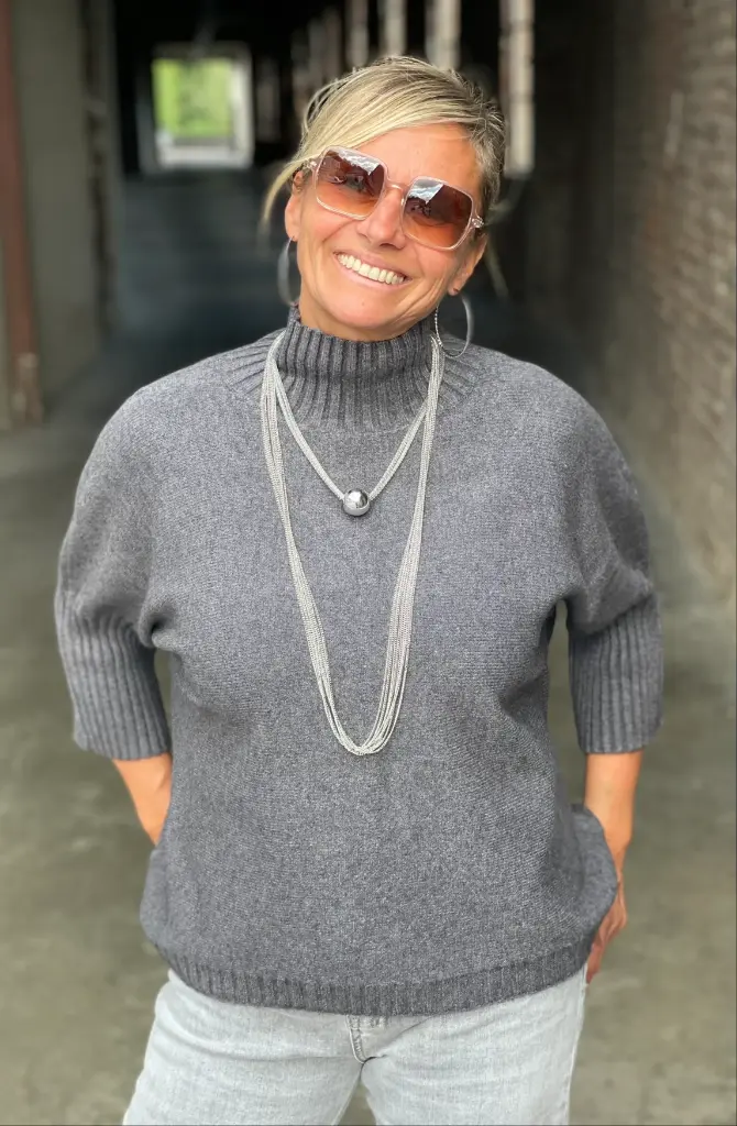 Collier fines chaînes boule 