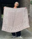 Foulard carré Bandana Fleurs