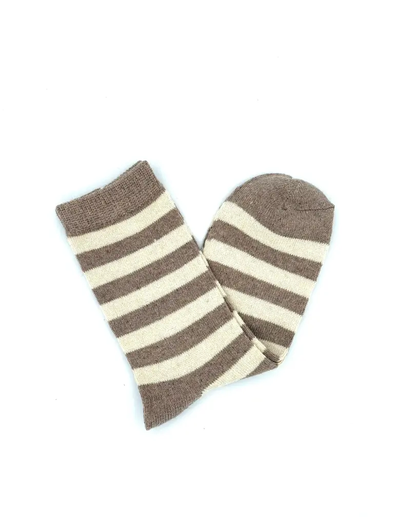 Chaussettes laine rayée